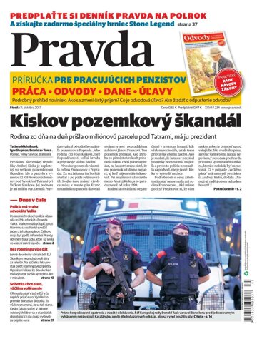 Obálka e-magazínu Pravda 11.10. 2017