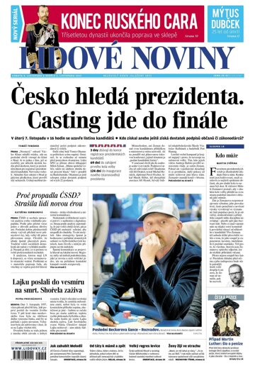 Obálka e-magazínu Lidové noviny 4.11.2017