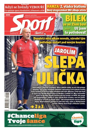 Obálka e-magazínu Sport 8.9.2018