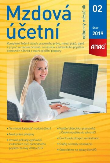 Obálka e-magazínu Mzdová účetní 2019 2/19