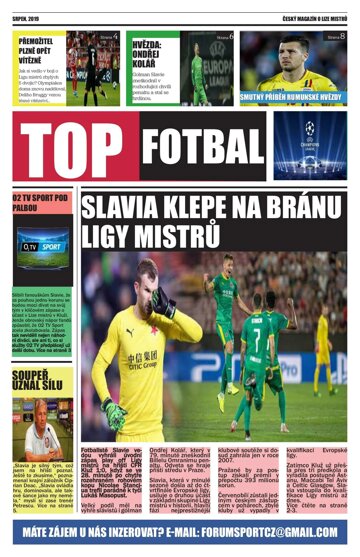 Obálka e-magazínu TOP Fotbal 20/2019