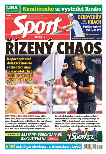 Obálka e-magazínu Sport 27.8.2019