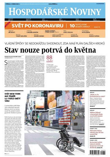 Obálka e-magazínu Hospodářské noviny 070 - 8.4.2020