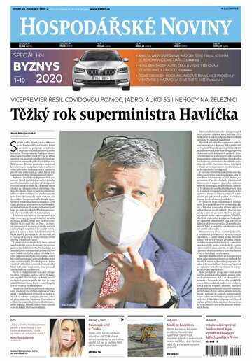 Obálka e-magazínu Hospodářské noviny 249 - 29.12.2020