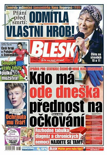 Obálka e-magazínu Blesk 24.3.2021