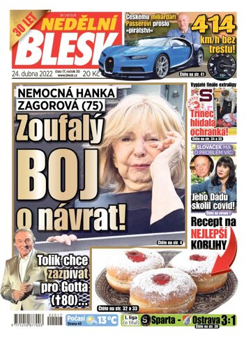 Obálka e-magazínu Nedělní Blesk 24.4.2022