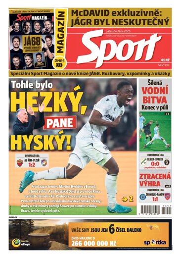 Obálka e-magazínu Sport 24.10.2025