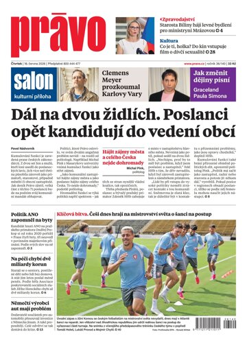 Obálka e-magazínu Deník Právo 18.6.2026
