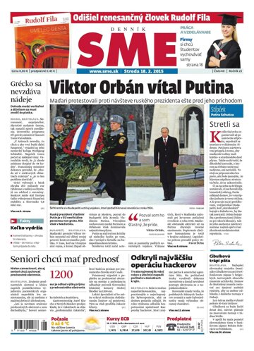 Obálka e-magazínu SME 18.2.2015