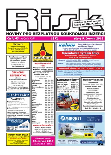 Obálka e-magazínu Risk 43/2015