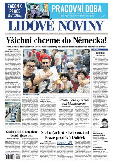 Obálka e-magazínu Lidové noviny 1.9.2015