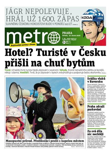 Obálka e-magazínu deník METRO 10.2.2016