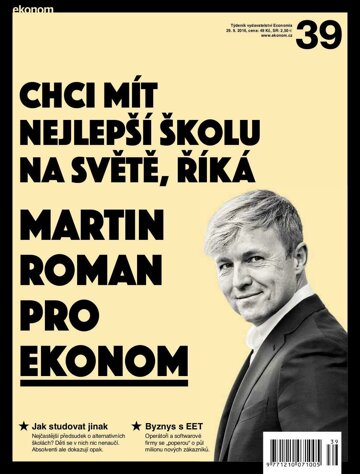 Obálka e-magazínu Ekonom 39 - 29.9.2016