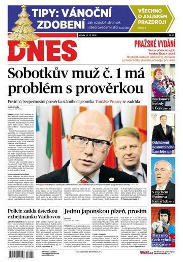 Obálka e-magazínu MF Dnes 14.12.2016