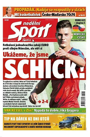 Obálka e-magazínu Nedělní Sport 18.6.2017