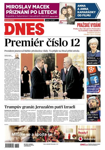 Obálka e-magazínu MF Dnes 7.12.2017