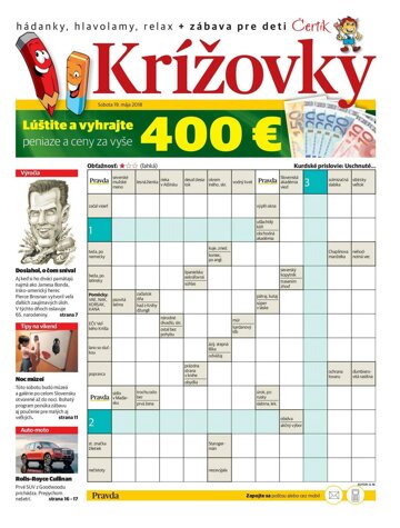 Obálka e-magazínu Krížovky 19.5.2018