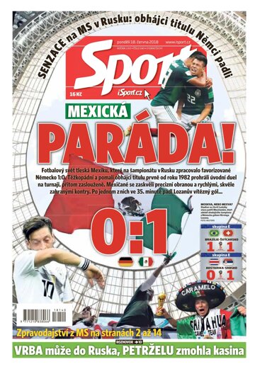Obálka e-magazínu Sport 18.6.2018