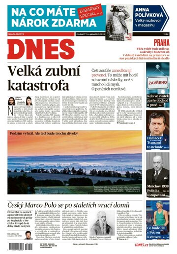 Obálka e-magazínu MF Dnes 27.9.2018