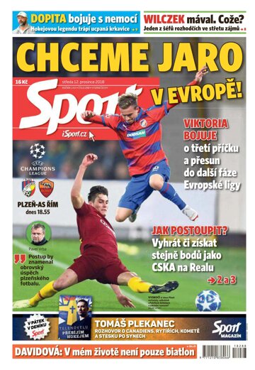 Obálka e-magazínu Sport 12.12.2018