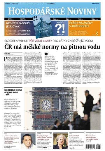Obálka e-magazínu Hospodářské noviny 067 - 4.4.2019