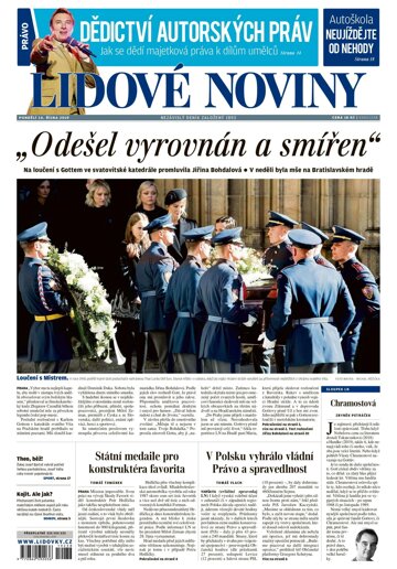 Obálka e-magazínu Lidové noviny 14.10.2019