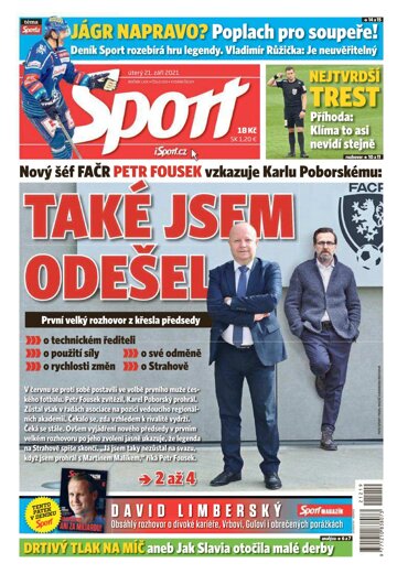 Obálka e-magazínu Sport 21.9.2021