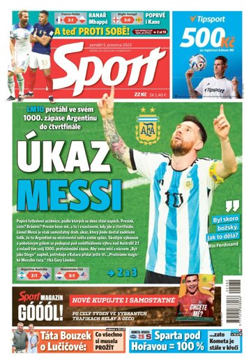 Obálka e-magazínu Sport 5.12.2022