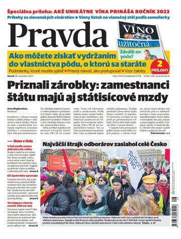 Obálka e-magazínu Pravda 28. 11. 2023