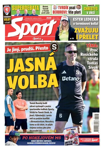 Obálka e-magazínu Sport 28.5.2025