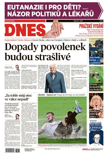 Obálka e-magazínu MF Dnes 25.7.2025