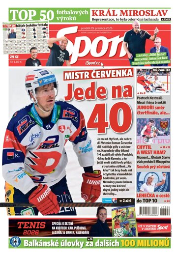 Obálka e-magazínu Sport 29.12.2025