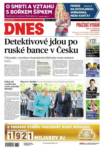 Obálka e-magazínu MF Dnes 21.7.2016