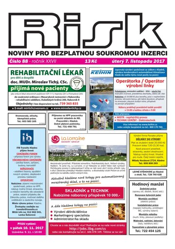 Obálka e-magazínu Risk 88/2017