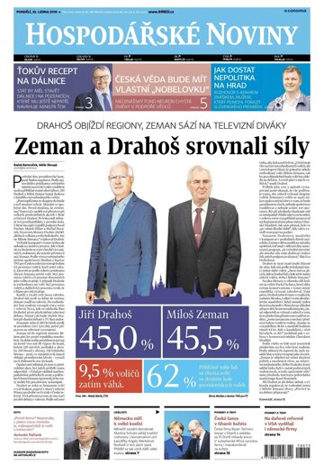 Obálka e-magazínu Hospodářské noviny 015 - 22.1.2018