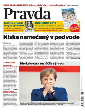 Obálka e-magazínu Pravda 8. 12. 2018