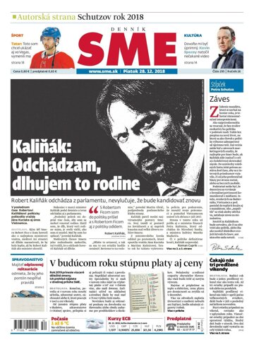 Obálka e-magazínu SME 28.12.2018