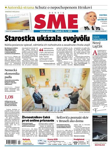 Obálka e-magazínu SME 11.1.2019