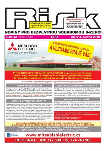 Obálka e-magazínu Risk 33/2019