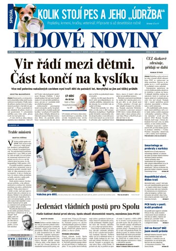 Obálka e-magazínu Lidové noviny 4.11.2021