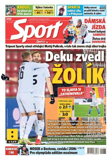 Obálka e-magazínu Sport 29.11.2021