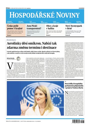 Obálka e-magazínu Hospodářské noviny 013 - 19.1.2022