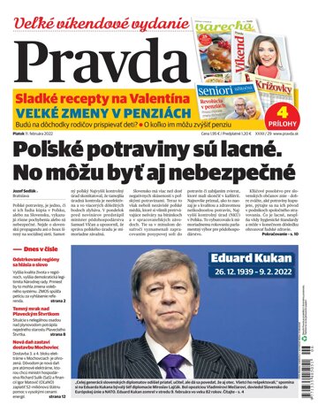 Obálka e-magazínu Pravda 11. 2. 2022
