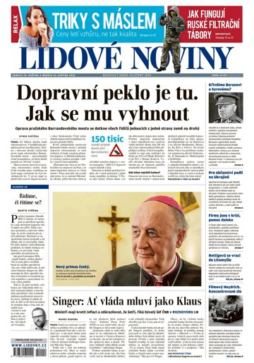 Obálka e-magazínu Lidové noviny 14.5.2022