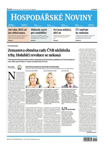 Obálka e-magazínu Hospodářské noviny 112 - 9.6.2022