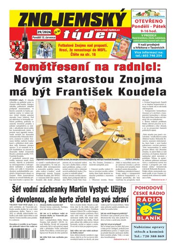 Obálka e-magazínu Znojemský týden 29/2024