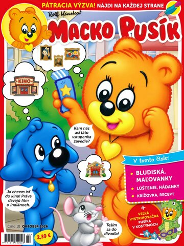 Obálka e-magazínu Macko Pusík 10/2026