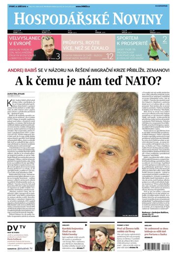 Obálka e-magazínu Hospodářské noviny 174 - 8.9.2015