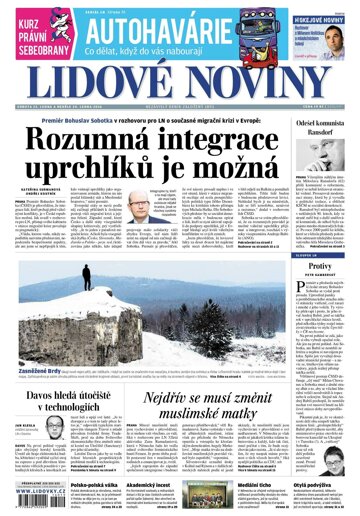 Obálka e-magazínu Lidové noviny 23.1.2016