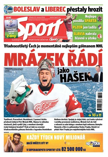 Obálka e-magazínu Sport 10.2.2016